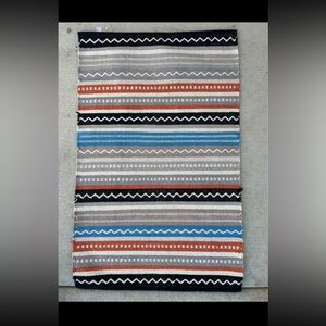 Colorful Striped Cotton Rug 11x37